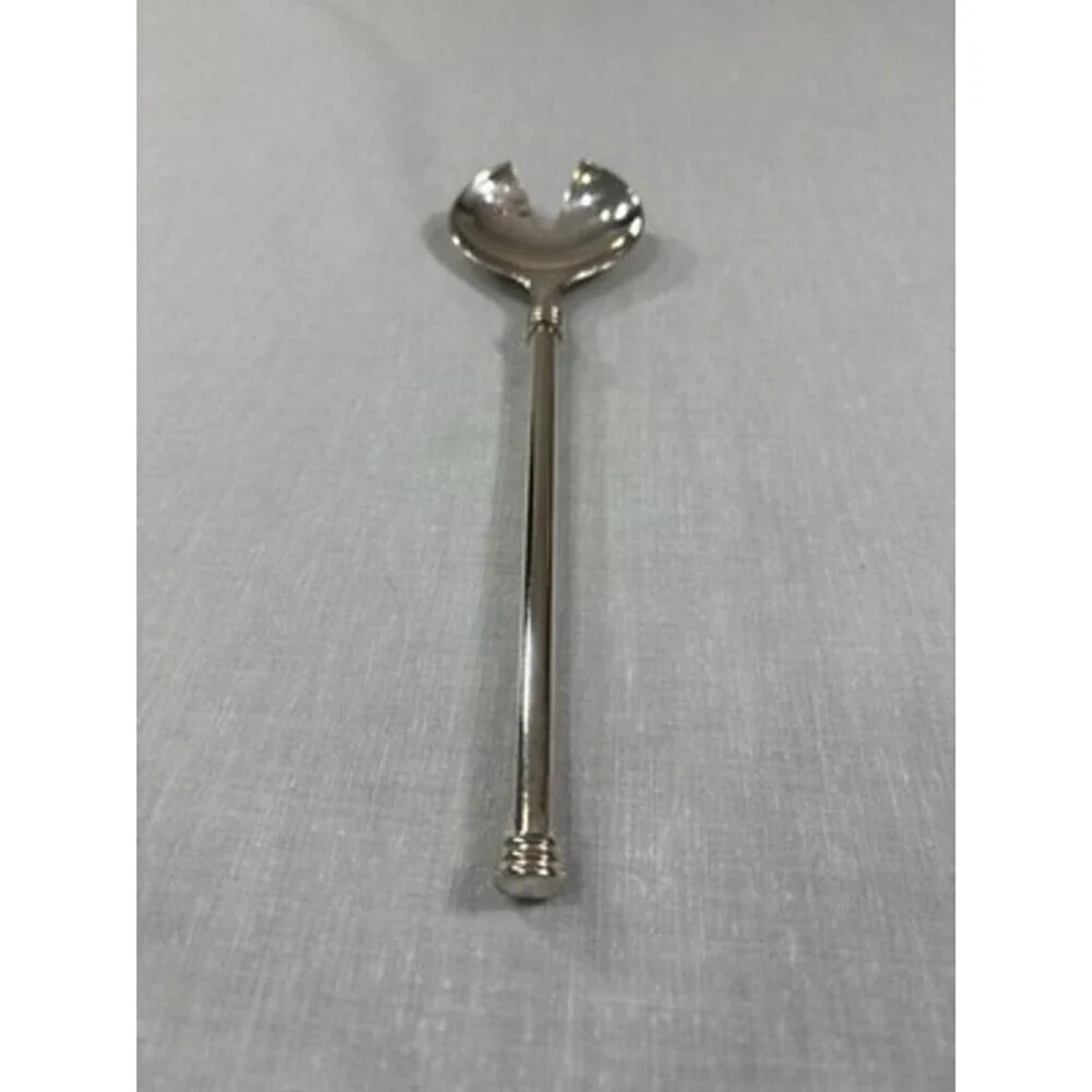 Vntg Silver Plated Serving Spoon Mid Century Modern Made In Italy